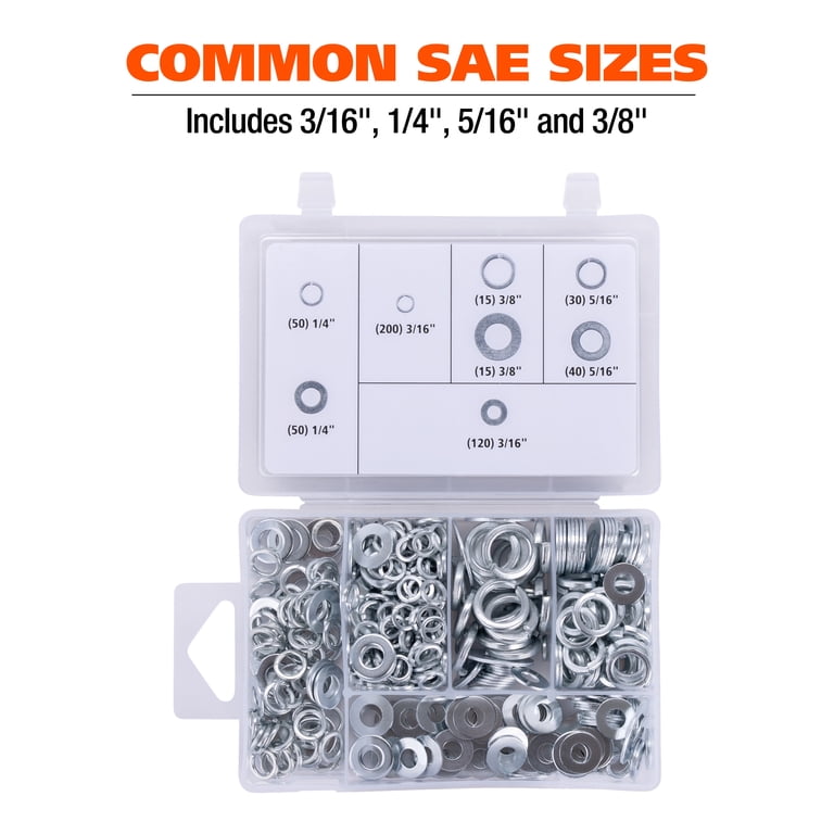 520-Piece Flat & Lock Washer Assortment photo 4