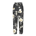 thumbnail image 5 of ZQUUVOU Women's Capris Pants High Waist Casual Boho Print Beach Lightweight Loose Pockets Pants(E-Beige,2XL), 5 of 5