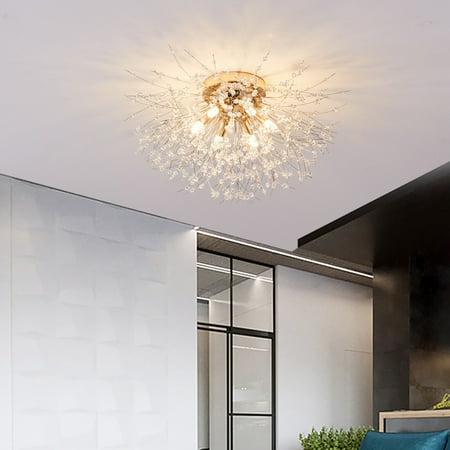 

SHZICMY 6 Light Creative Dandelion Chandelier Pendant Light Ceiling Lamp for Living Room Bedroom