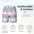 thumbnail image 4 of Kdxio Flamingo1 Print Men'S Swim Trunks With Compression Liner 7 Inch Inseam Quick Dry Swim Shorts, 4 of 7