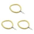 thumbnail image 1 of relayinert Comfortable Cross Pendant Bracelets For Trendy Look Wide Application Lightweight yellow 3Set, 1 of 6
