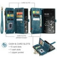 thumbnail image 3 of CaseMe Case for Samsung Galaxy S20 Ultra Wallet Case for Women Men, Fashion Durable PU Leather Magnetic Flip Lanyard Strap Wristlet Zipper Card Holder Wallet Phone Case for Galaxy S20 Ultra 6.9-inch, 3 of 11