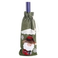 thumbnail image 3 of Clearance,olkpmnmk Accessories,2 Pc Christmas Snowman Bottle Set Santa Swedish Festive Decoration Stand Bag Drawstring Handmade Christmas Kitchen Table Decoration Unique And Cute,Home Decor, 3 of 8