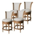 thumbnail image 1 of Open Box Maven Lane Pullman Swivel Stool Weathered Oak, Counter Height (4 Pack), 1 of 6