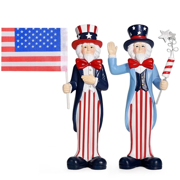 Ayieyill 2Pcs 4th of July Gnomes Decorations, Patriotic Fourth of July decorations(Red White and Blue )