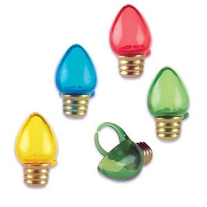 Light Bulb Rings Christmas Light Bulb Cupcake & Cake Rings - 24 Count - X-213 - Walmart.com