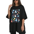 thumbnail image 4 of Plus Size Shirt for Women Black Tops for Women Oversized Short Sleeves Shirt for Women Easter 148 T Shirt Crewneck Shirt for Women 3XL, 4 of 5