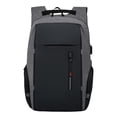 thumbnail image 2 of Mochila para hombre de 15,6 pulgadas con carga USB, impermeable, para ordenador portátil, informal, de negocios, 2 of 2