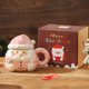 thumbnail image 4 of Taza de cerámica con asa y diseño navideño de Papá Noel, ideal para bebidas calientes, perfecta para celebraciones invernales, apta para lavavajillas, ideal para café o chocolate, capacidad ..., 4 of 6