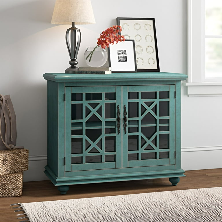 Miya 2 Door Accent Cabinet Overall 32 H x 38 W x 18 D Solid Wood