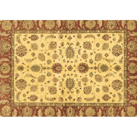 Ahgly Company Indoor Rectangle Oriental Brown Traditional Area Rugs, 8' x 10'