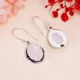 thumbnail image 4 of Pink Rose Quartz - Brazil 925 Sterling Silver Earring V764, Rose Quartz Earring, Gemstone Earring, Handmade Earring, Pink Earring, Oval Earring, Gift, 4 of 4