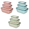 thumbnail image 1 of EastVita 3 Pack Fruit Vegetable Produce Storage Saver Containers with Lid, Large Capacity Sealing Stackable Box, for Salad Berry Lettuce Food Meat Fish Celery, 1 of 8