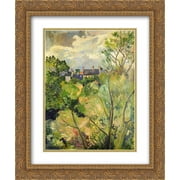 Suzanne Valadon 2x Matted 20x24 Gold Ornate Framed Art Print 'View from My Window in Genets (Brittany)'