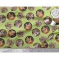 thumbnail image 2 of Soimoi Poly Georgette Fabric Cat Face Animal Fabric Prints by Yard 52 Inch Wide, 2 of 3