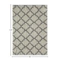 thumbnail image 3 of Rugs America Feather Shag Collection Ivory grey Quatrefoil FH100A Contemporary Geometric Area Rug 8' x 10', 3 of 7
