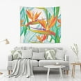 thumbnail image 6 of Birds Of Paradise Flower Tapestry Wall Hanging Tapestries Happy Colorful Hippie Psychedelic Art Polyester Carpet Wall Decorative for Living Room Bedroom 60x51inch, 6 of 7