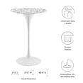 thumbnail image 5 of Modway Lippa 28" Round Terrazzo Bar Table in White White, 5 of 7