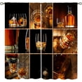 thumbnail image 5 of Wine Glass Kitchen Curtains, Red and White Wine Bottle Patterned Window Treatments for Living Room Bedroom Dining Kitchen Cafe Decor, Rustic Farmhouse Blackout Drapes 2 Panel Sets55x63 Inch, 5 of 6