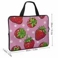 thumbnail image 2 of AWERP Cute Strawberry Dot Pattern Pink Red Laptop Carrying Bag Diving fabric Soft Carrying Travel Case 13inch, 2 of 5