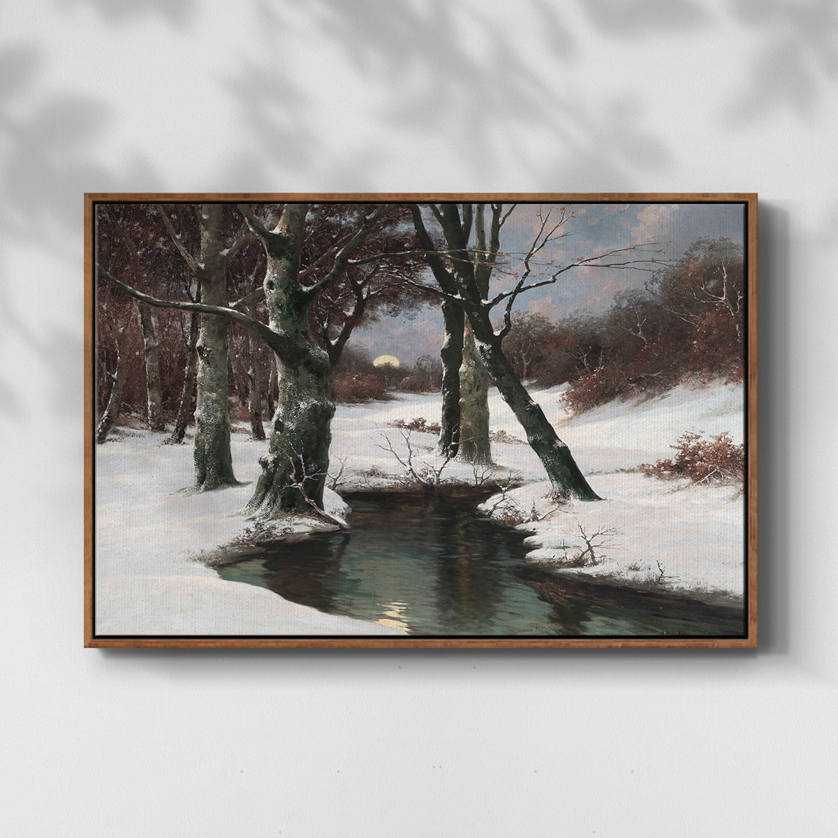 Vintage Landscape-CCLXXXV By Wexford Home Framed in Walnut Wood Gallery Wrapped Canvas 27 in. x 41 in.