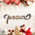 thumbnail image 3 of Krafty Supply 1/8" MDF Wood Peace- Script Font | Christmas Crafts | Merry Christmas wood | Christmas wreath | Christmas Door hanger | Wood Letter | Wood Words | Craft Letters | 6", 3 of 4