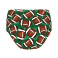 Girls Underwear Stretch Moisture, cute American football green grass
