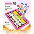 thumbnail image 6 of FITIFUN 10.1 inch Kids Tablet Android 15, 3GB RAM 64GB ROM 1TB Expand, Quad-Core, 5G/2.4G WiFi, 6000mAh, HD Display, Parental Control, Pink, 6 of 11