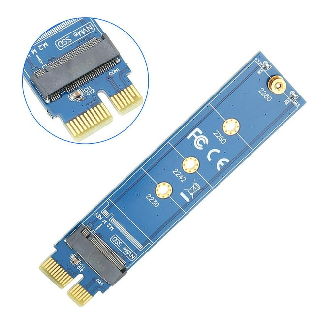 AMONIDA PCI-E 1X Adapter Card, NVME Adapter Card, Blue High Quality Durable For PCI-E To NGFF M.2 Hard Drive Computer