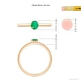 thumbnail image 6 of ANGARA Natural Classic Solitaire Oval Emerald Promise Ring in 14K Rose Gold for Women (Size-5x4mm) | May Birthstone, Birthday, Anniversary, Jewelry Gift for Women | Natural Emerald Ring, 6 of 11