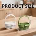 thumbnail image 3 of Foldable Hanging Sink Drain Basket, Stretchable Kitchen Colander with Flip Cover, Space Saving Food Strainer, Multifunctional Faucet Storage Rack Draining for Fruits Vegetables Utensils,White, 3 of 9
