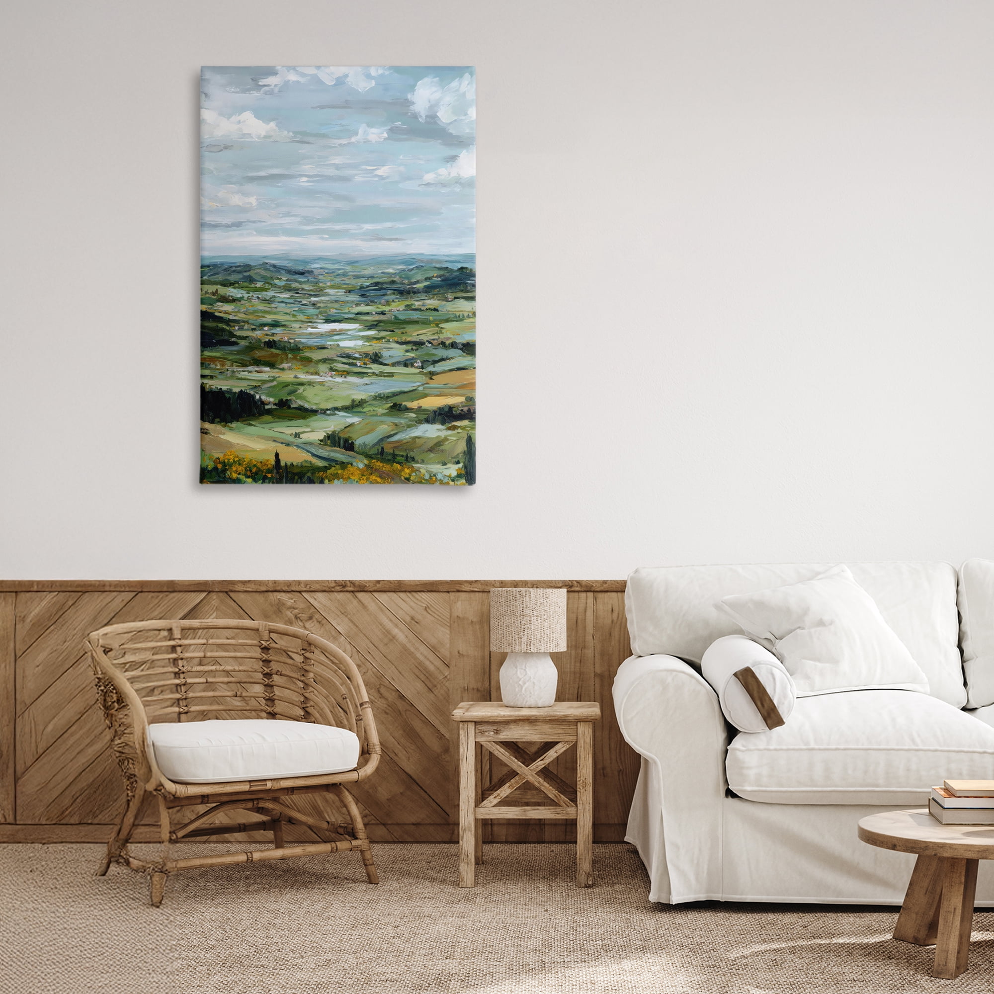 Stupell Industries Valley Living with Verdant Hills Canvas Wall Art, design by Petal Prints Design