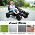 thumbnail image 5 of Topbuy Black Go Kart Ride-On Pedal Car with Clutch & Hand Brake, 5 of 8