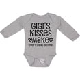 thumbnail image 3 of Inktastic Gigi Kisses Make Everything Better Boys or Girls Long Sleeve Baby Bodysuit, 3 of 5
