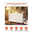 thumbnail image 5 of 9 Drawer Dresser Tall Fabric Dresser with LED & Outlet, White - Bedroom Storage Organizer, Clothes Dresser for Closet, Living Room, 5 of 7