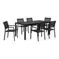 thumbnail image 1 of Pangea Home David 7-piece Modern Aluminum Frame Patio Dining Set in Black, 1 of 17