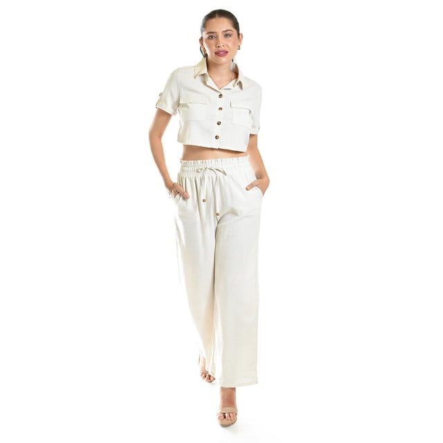 Set camisero de lino Roman Fashion /Juvenil, 3880-9246 (Arena) beige M