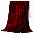 thumbnail image 2 of Deep Red Rose Close Up with Dark Velvet Shadows, Romantic Botanical Floral Motif for Flower Lovers, Valentine's Day Gift, Cozy Flannel Blanket for Bedroom and Reading Nook, Elegant Home Decor, 2 of 9