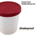 thumbnail image 3 of Mini Tubs Set of 4, Tight-Fitting Silicone Lid, Easy Stacking Reusable Ice Cream Container, 3 of 5