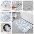 thumbnail image 6 of Light Blue Flower Bath Mat 3 Piece Bathroom Rug Set, Vintage Farmhouse Boho Leaf Spring Non Slip Bath Rug Contour Mat and Toilet Lid Cover, Absorbent Shower Mats Soft Bath Rugs and Mats Sets, 6 of 8