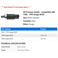 thumbnail image 2 of Oil Pressure Sender - Compatible with 1988 - 1993 Dodge W250 1989 1990 1991 1992, 2 of 2