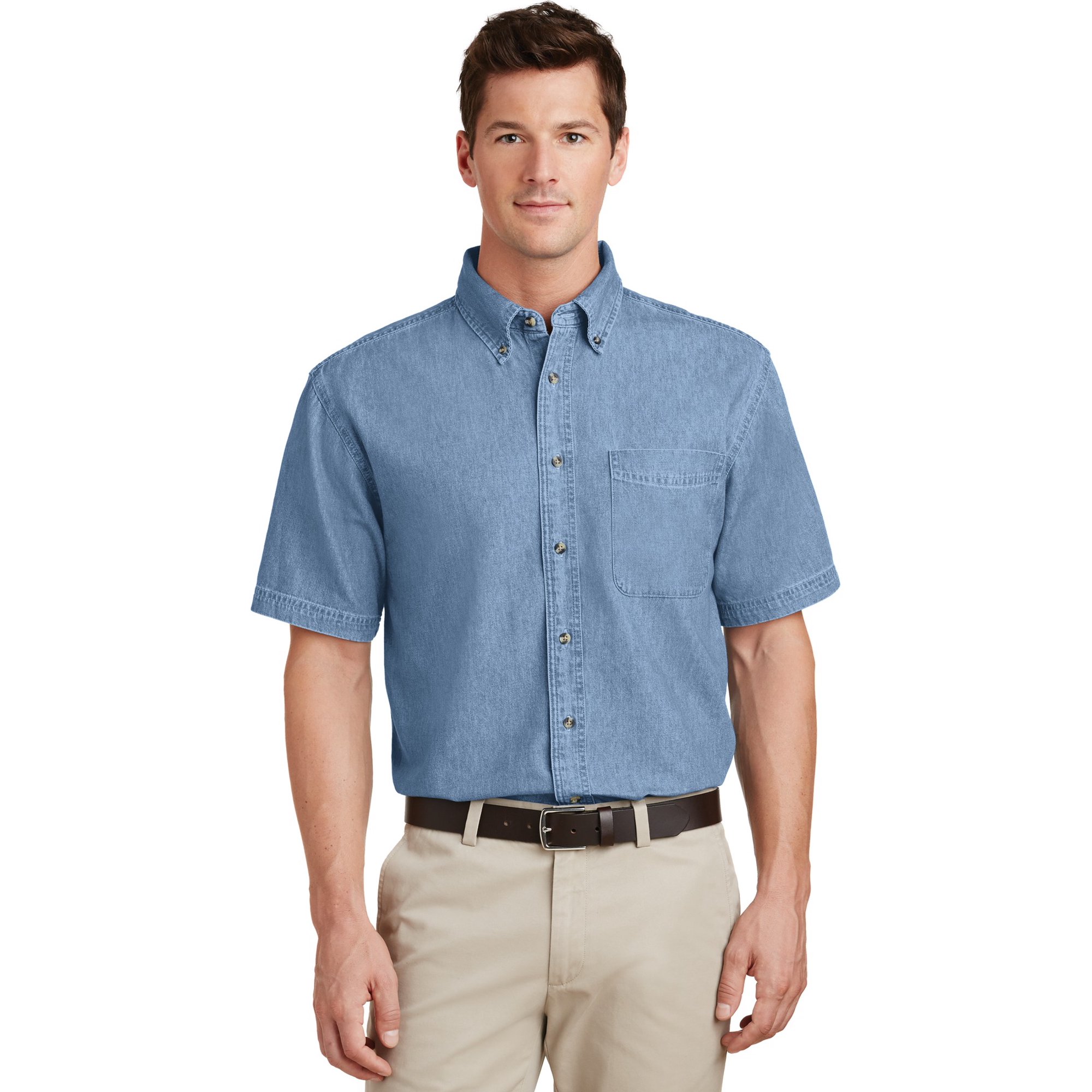 Port & Company ® - Short Sleeve Value Denim Shirt. Sp11 4Xl