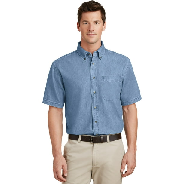 Port & Company - Port & Company Short Sleeve Value Denim Shirt (SP11 ...