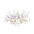 thumbnail image 5 of Peineta de boda hecha a mano para niña de las flores, accesorio para el cabello de novia con hojas florales de perla blanca para novias y damas de honor, bonito tocado de princesa., 5 of 5