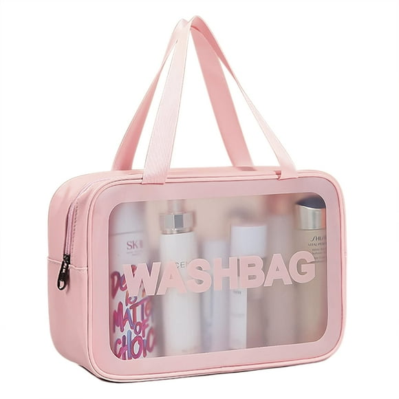 Neceser de viaje DAPOWER mate translúcido para mujer rosa