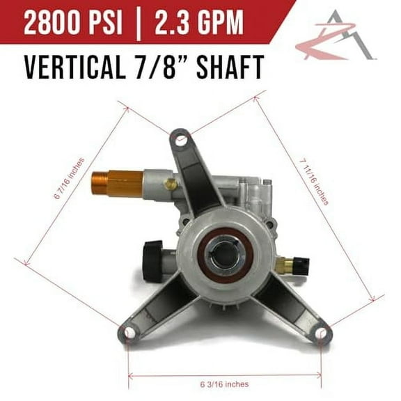 Himore | 2800 PSI Pressure Washer Pump replaces 308653093, AR RMW2.2G24-EZ-SX "EZ-SX