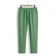 thumbnail image 5 of Pantalones largos para hombre, color liso, informales, a la moda, con cintura elástica, holgados, de pierna ancha, rectos, de poliéster, 5 of 6