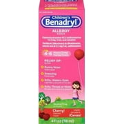 3 Pack - Benadryl Allergy Liquid Cherry For Children 4 oz