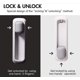 thumbnail image 1 of Cerradura de puerta con palanca de 2 piezas, seguridad para niños, fácil de instalar y usar, adhesivo 3M VHB, sin herramientas ni perforaciones, fácil de quitar, gris, 12,5*3,5 cm, 1 of 5