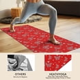thumbnail image 4 of Red Butterfly Heart Flower Pattern Hot Yoga Mat Towel Non Slip for Hot Yoga - Quick-Drying Yoga Mat Cover with 4 Corner Pockets with Travel Bag - Hot Yoga Towel Non Slip 74"x26", 4 of 6